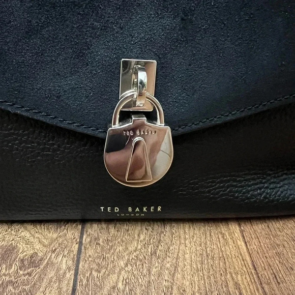 Ted Baker London Black Suede and Leather Hobo Bag - Picture 3 of 8